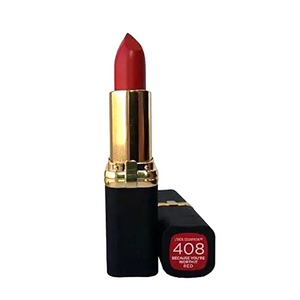 L'OREAL 408 BECAUSE YOURE WORTH IT RED LIPSTICK FOR LIPS