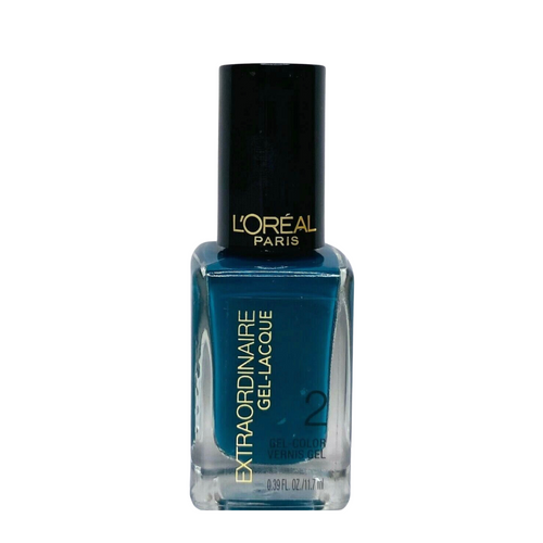 L'OREAL 705 FASHION'S FINE EXTRAORDINAIRE GEL-LACQUE DEEP BLUE NAIL VARNISH FOR NAILS