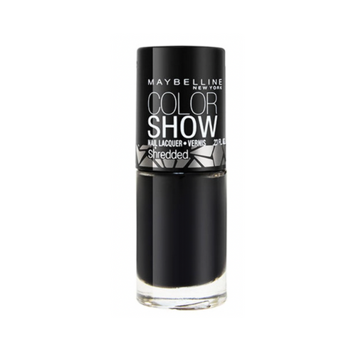 MAYBELLINE 60 CARBON FROST COLOR SHOW NAIL VARNISH FOR NAILS BLACK NAILS