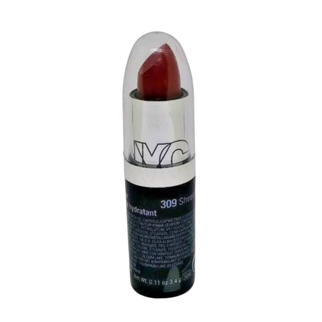 NYC 309 SHEER RED NEW YORK COLOUR LIPSTICK FOR LIPS