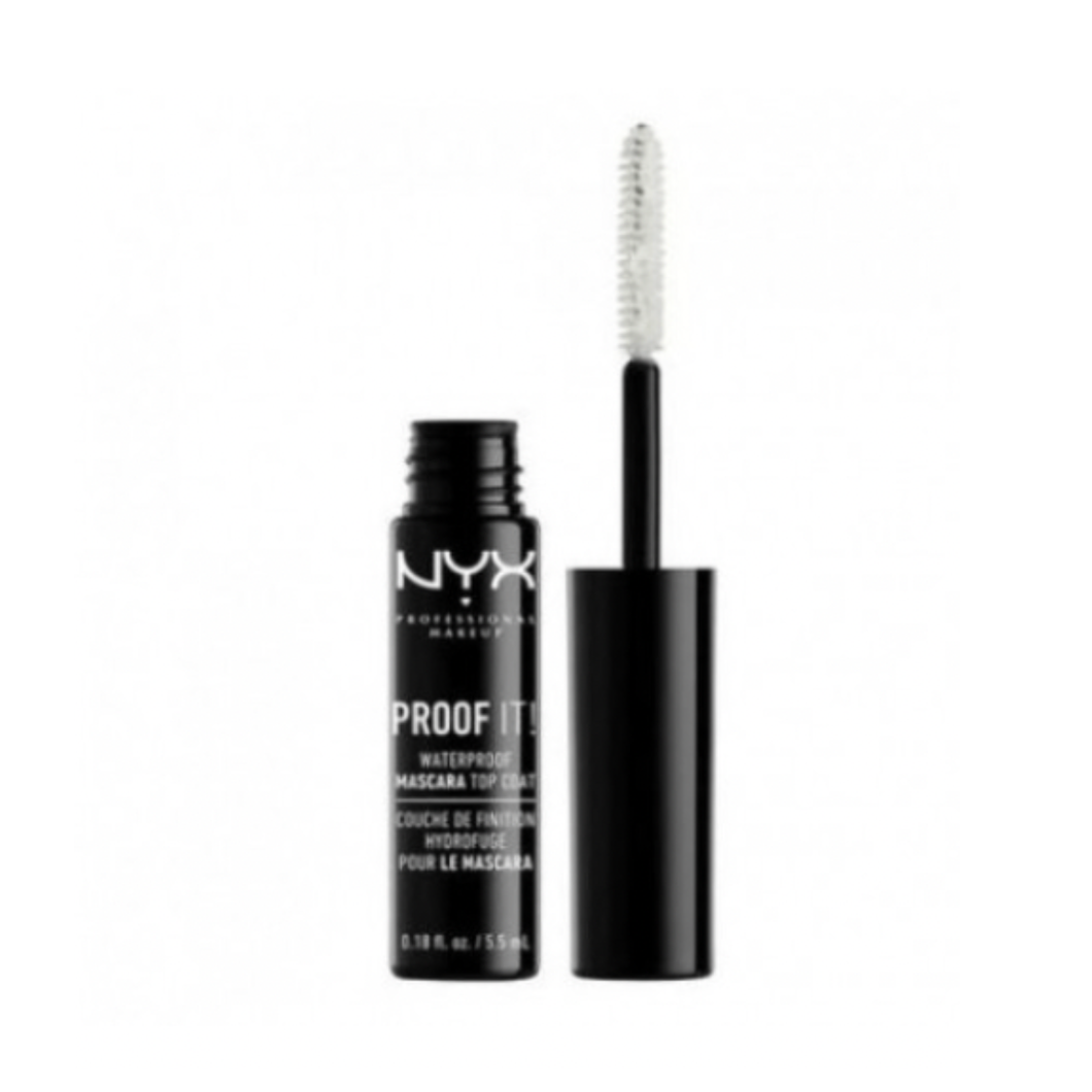 NYX Proof It! waterproof mascara top coat with wand on a white background