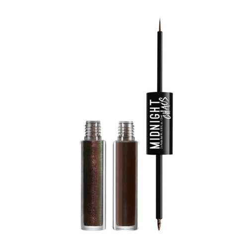 Makeup set with two lip products and a applicator on a white background