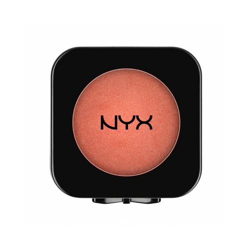 NYX blush compact on a white background pink the town brick colour blush 
