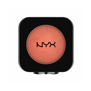 NYX blush compact on a white background pink the town brick colour blush 
