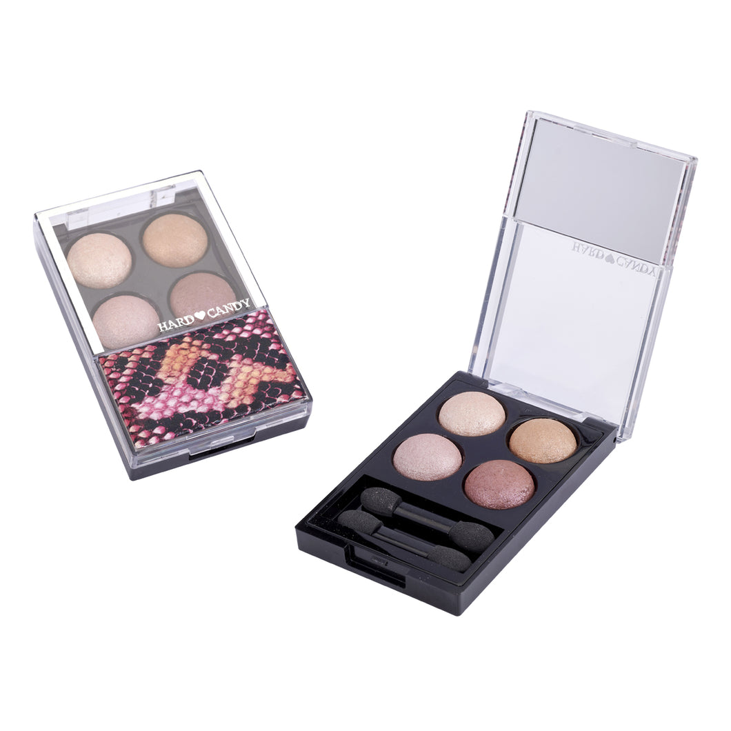 HARD CANDY 718 PINK INTERLUDE BAKED PRESSED PINK,CREAM, BEIGE AND BROWN EYESHADOW FOR EYELIDS