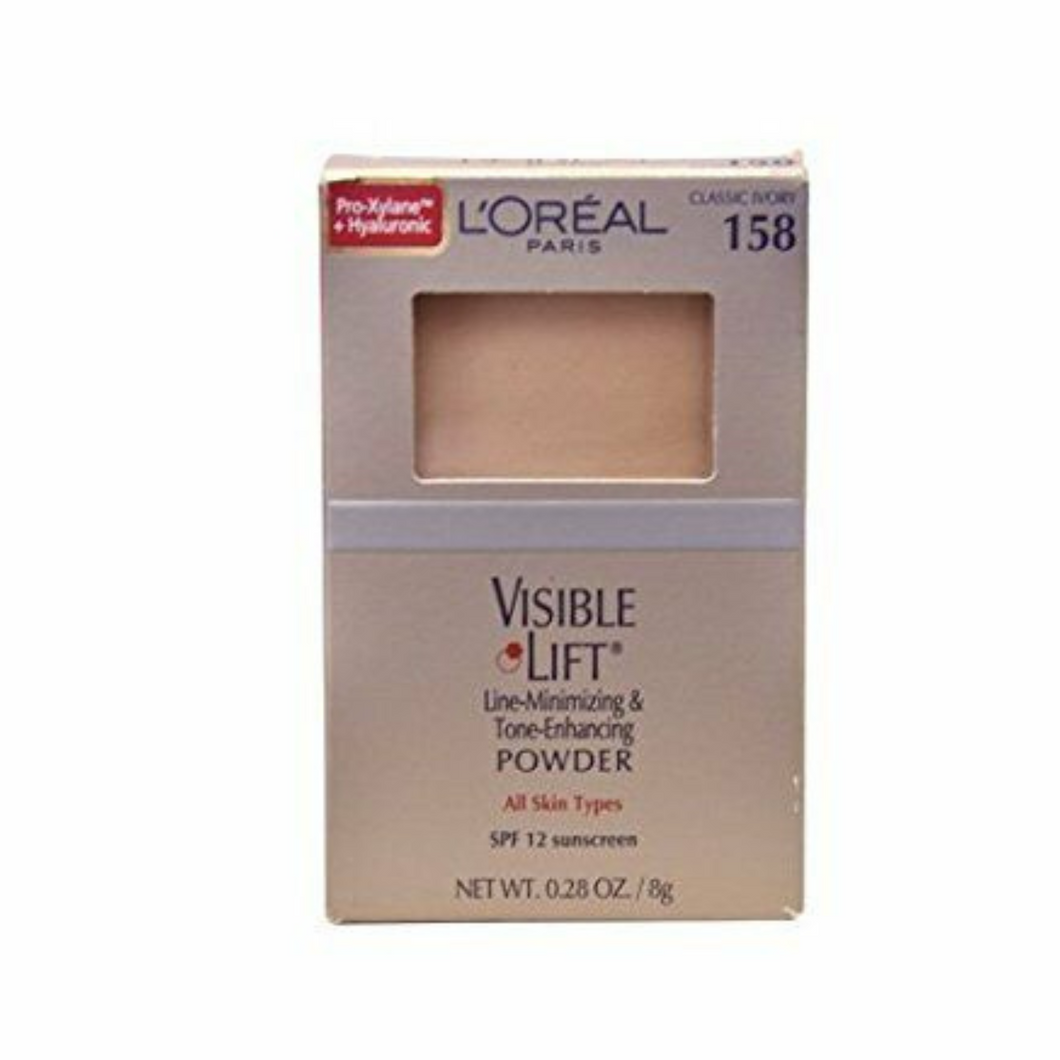 L'OREAL 158 CLASSIC IVORY POWDER, VISIBLE LIFT, LINE-MINIMIZING & TONE- ENHANCING,