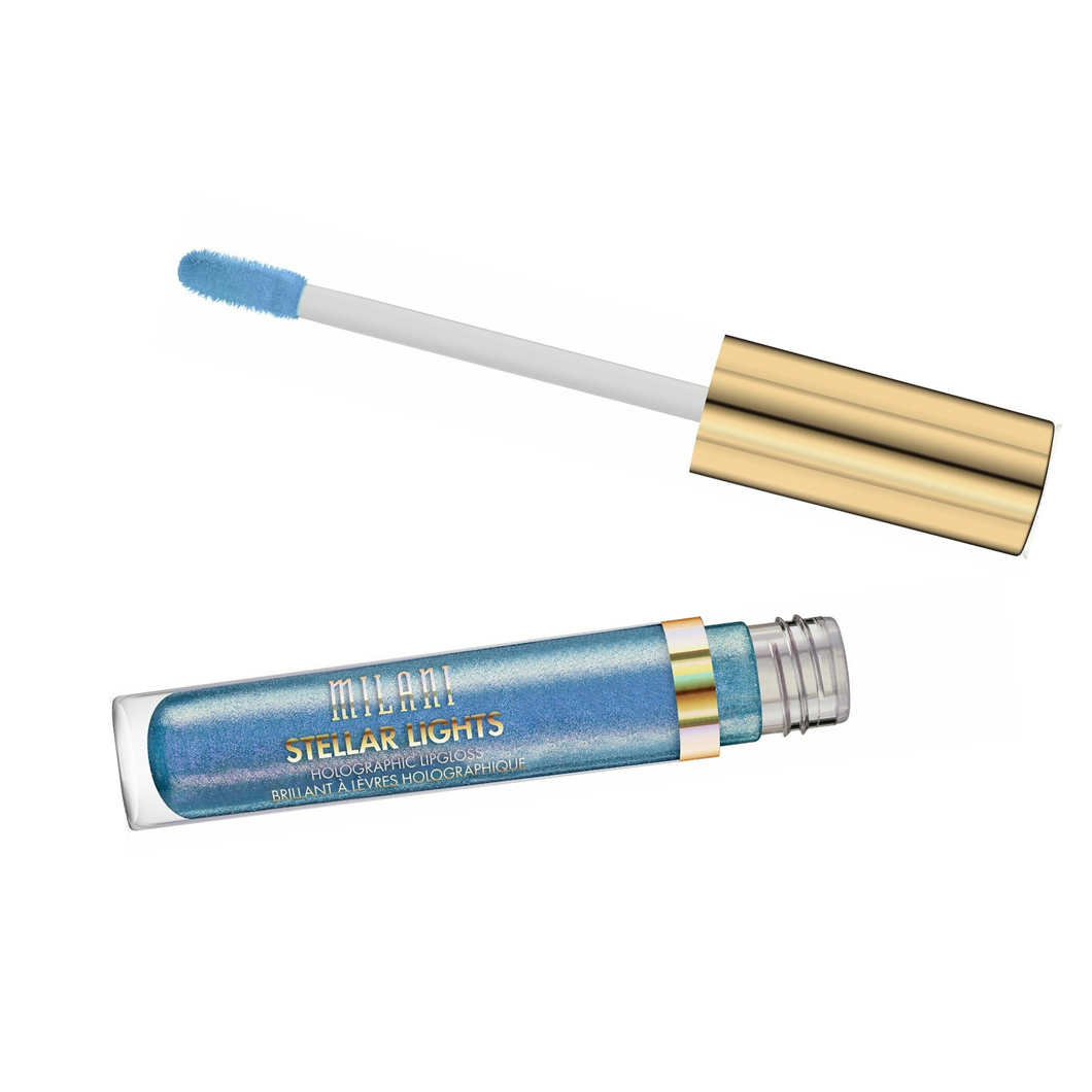 MILANI 02 IRIDESCENT BLUE STELLAR LIGHTS HOLOGRAPHIC LIPGLOSS FOR LIPS